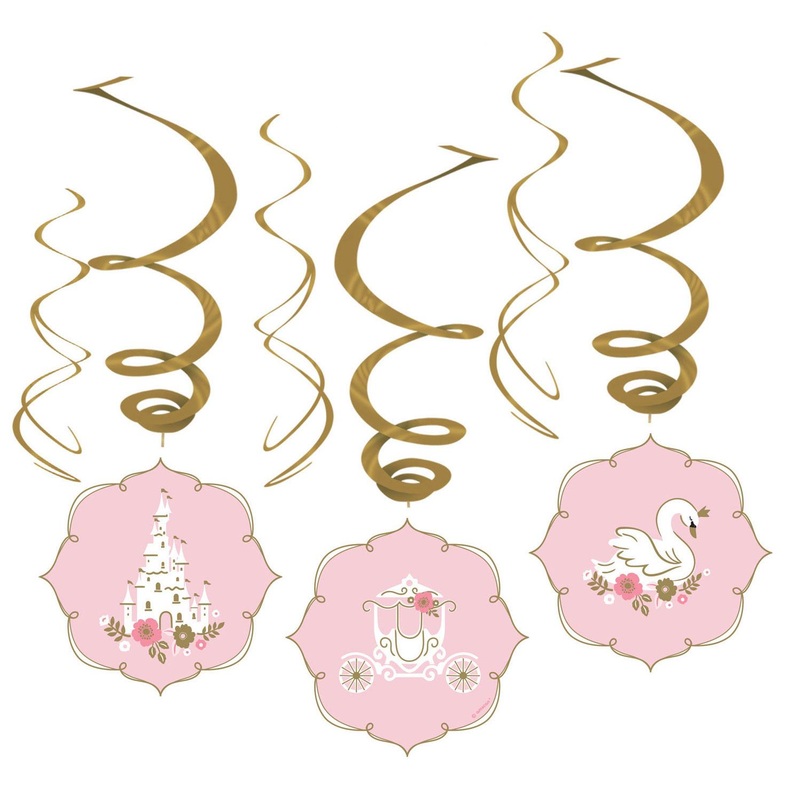 Princess For A Day Swirl Decoration 6pcs
