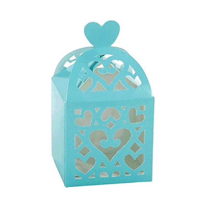 Robin's Egg Lantern Favor Boxes 50pcs