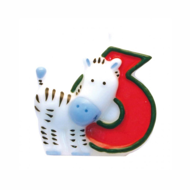 Safari Number 6 Candle