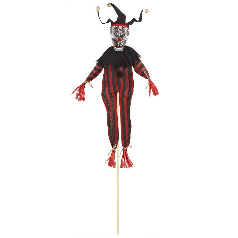 Scary Clown Fabric & Plastic Yard Stake 46in