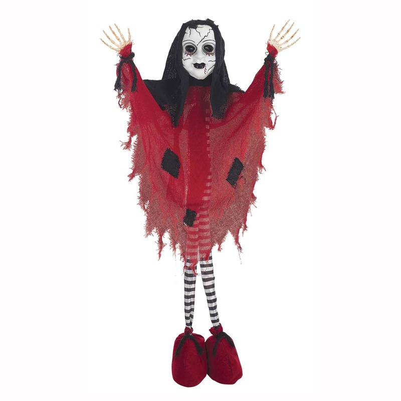 Scary Doll Large Fabric & Plastic Standing Prop
