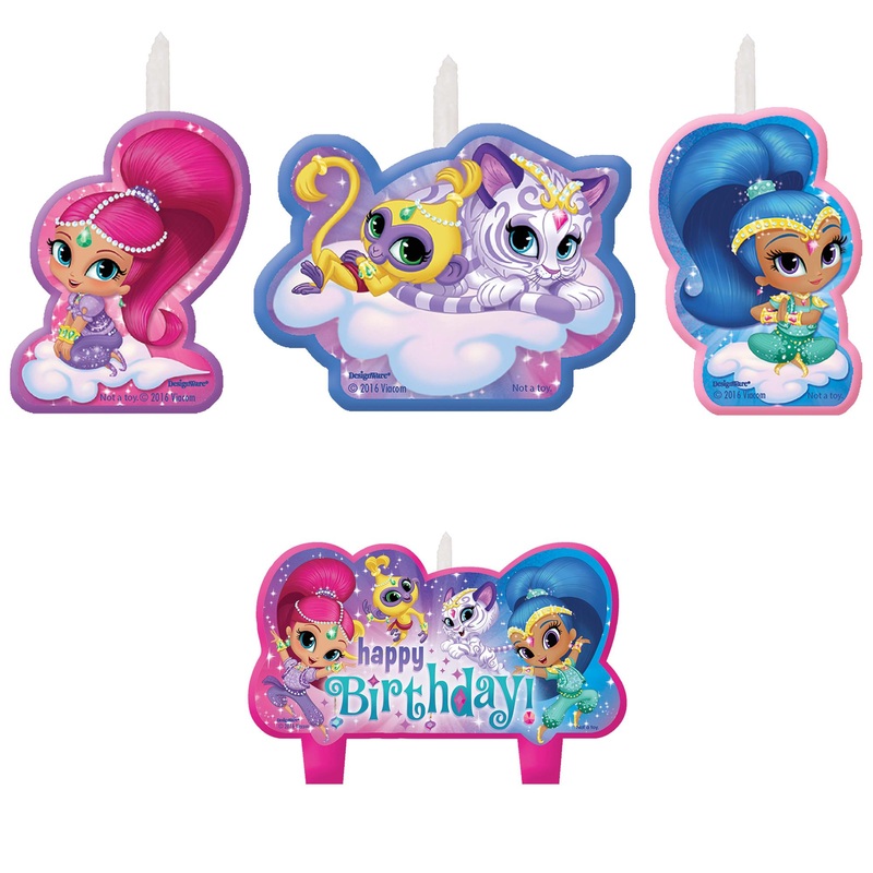 Shimmer and Shine Birthday Candle Set 4pcs