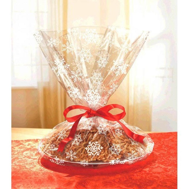 Snowflakes Treat Tray Cello Bags 18in