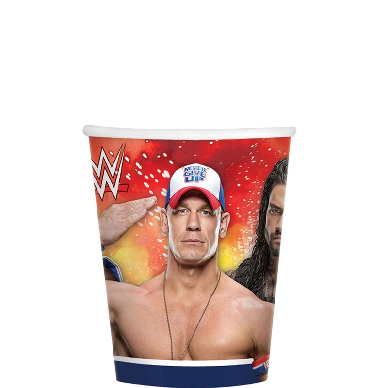 WWE Bash Paper Cups 9oz, 8pcs