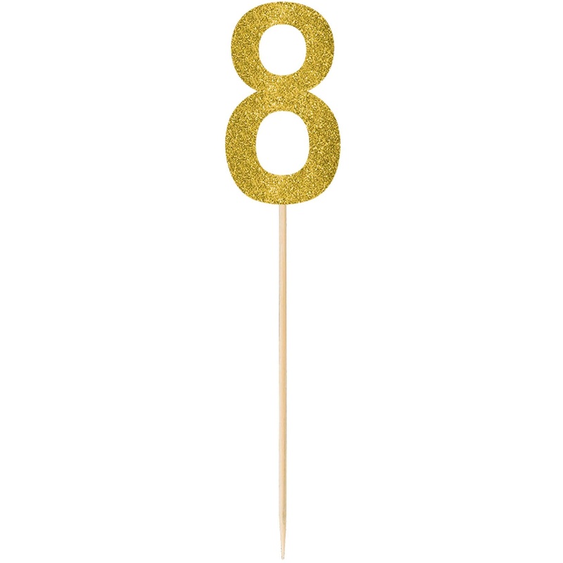 #8 Gold Large Glitter Pick