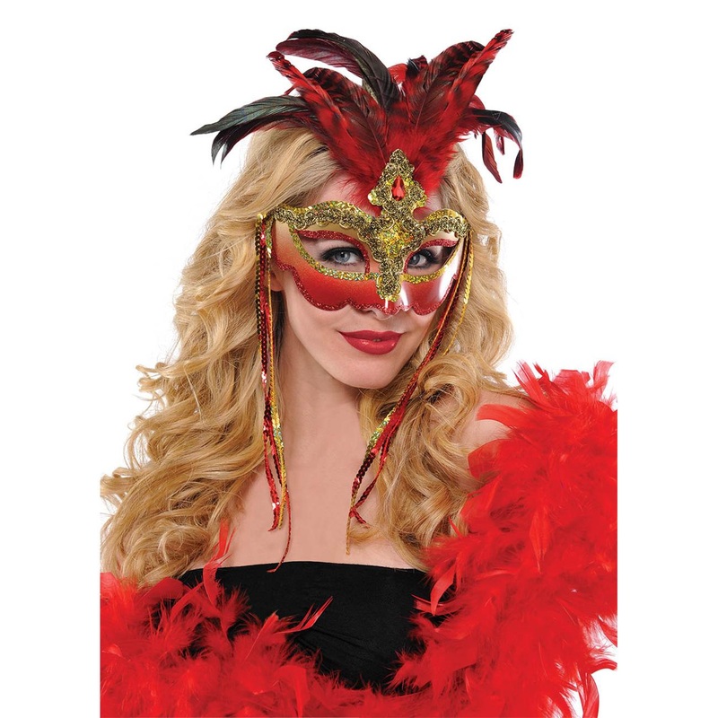 Adult Venetian Luxe Feather Mask