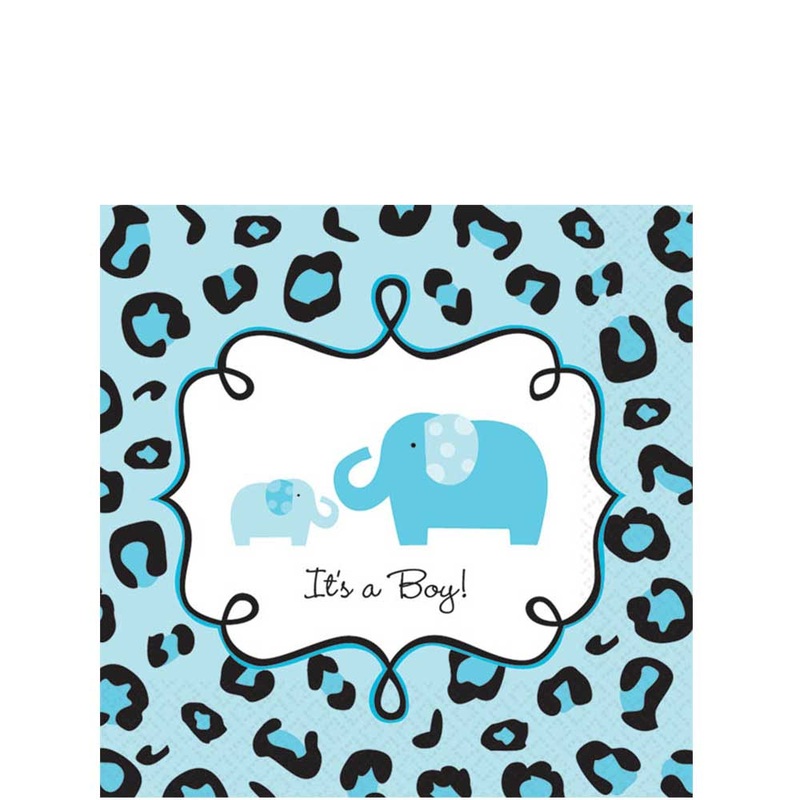 Baby Shower - Sweet Safari Boy Beverage Tissues 36pcs