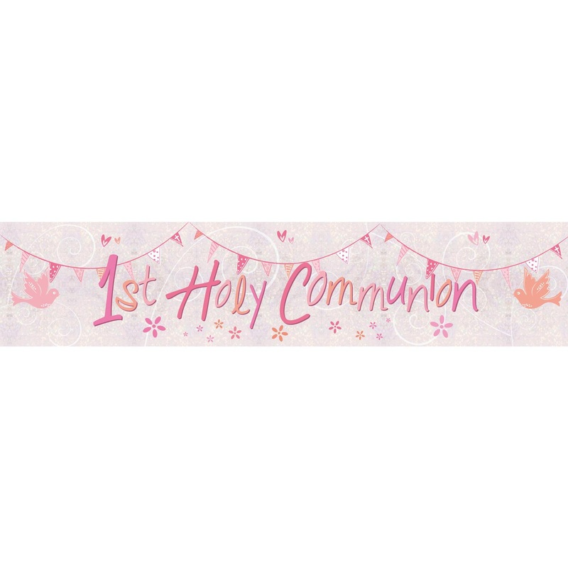 Communion Church Pink Holographic Foil Banner