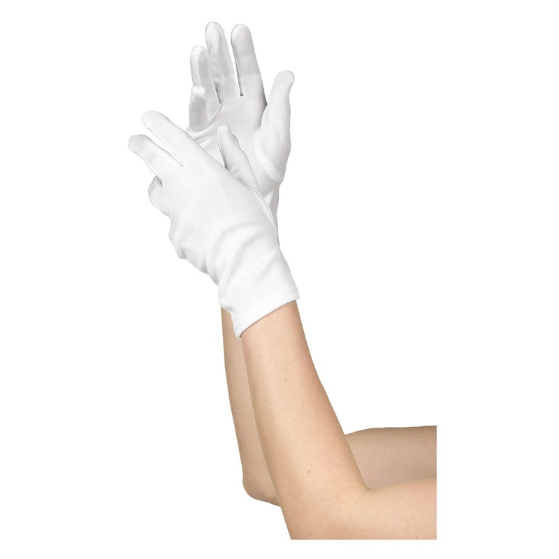 White Women's Short Gloves