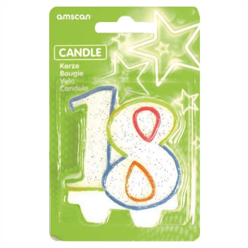 18 Milestone Number Candle