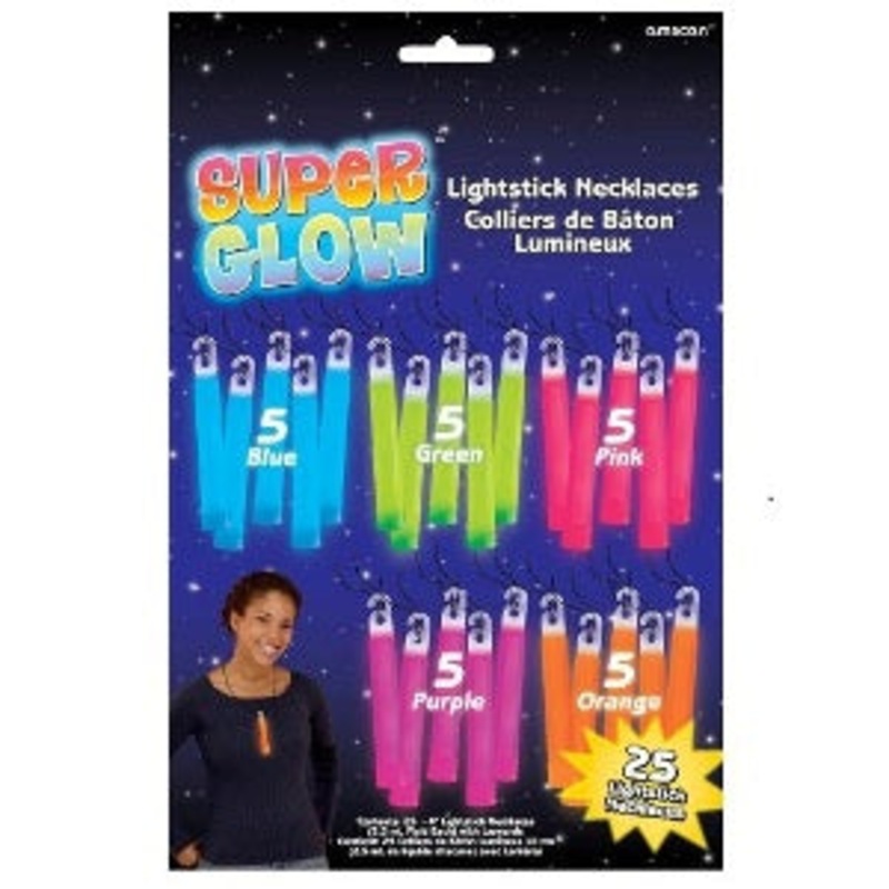 Assorted Light Stick Necklaces 25pcs