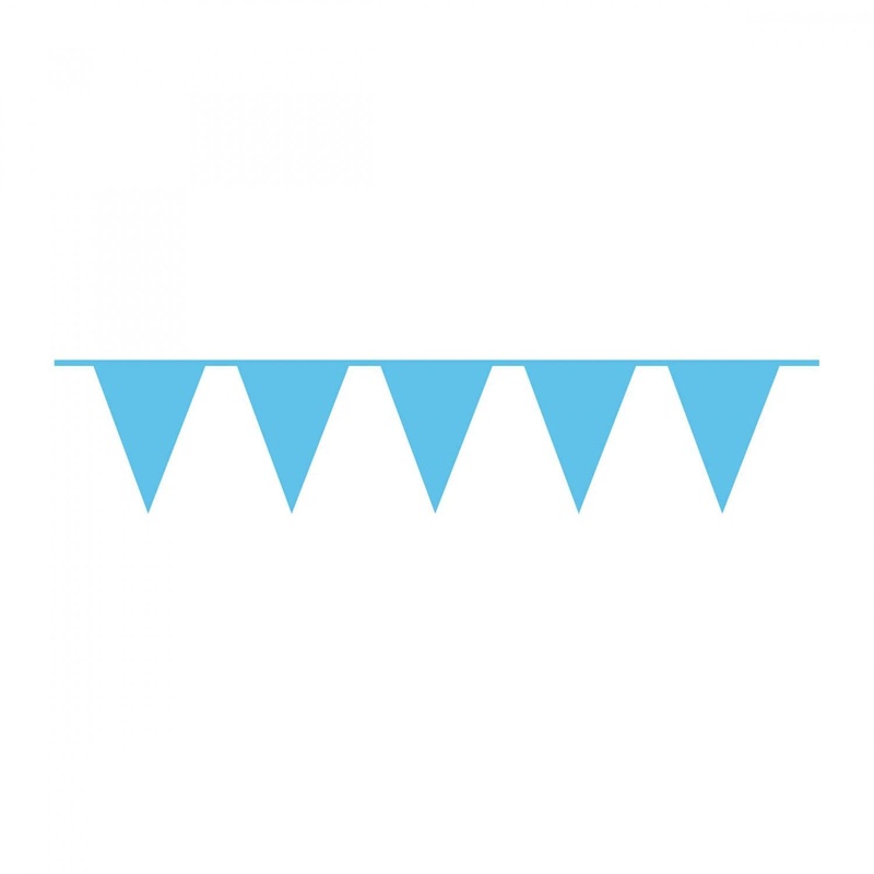 Caribbean Blue Pennant Banner Plastic 10m
