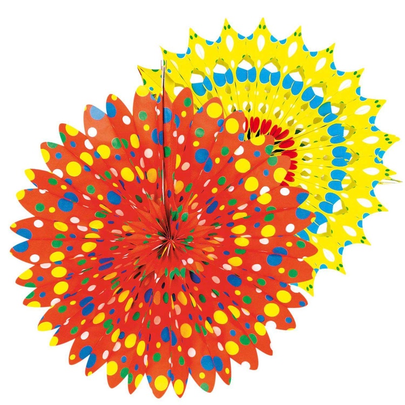 Confetti Flame Retardant Fan Decoration