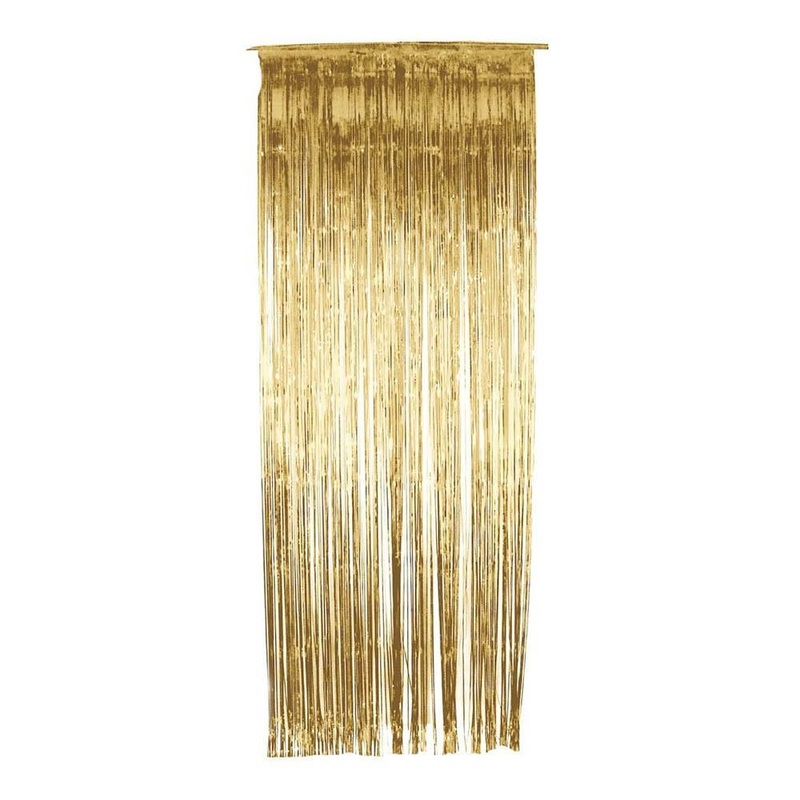 Gold Metallic Curtain 8 x 3ft