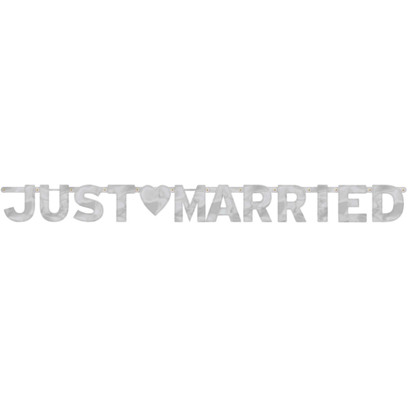 Just Married Letter Banner 5.25ft x 6.25in