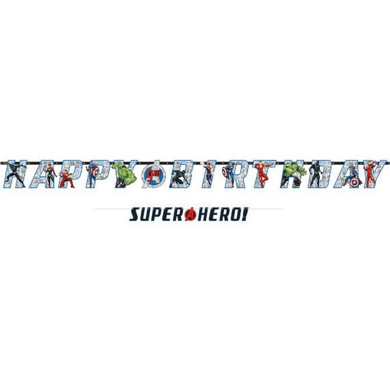 Marvel Avengers Powers Unite Jumbo Letter Banner Kit 2pcs