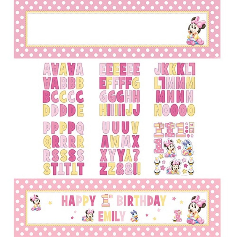 Minnie Mouse 1st Birthday Giant Sign Banner