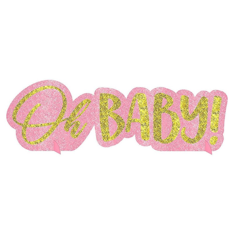 Oh Baby Girl Glitter Centrepiece