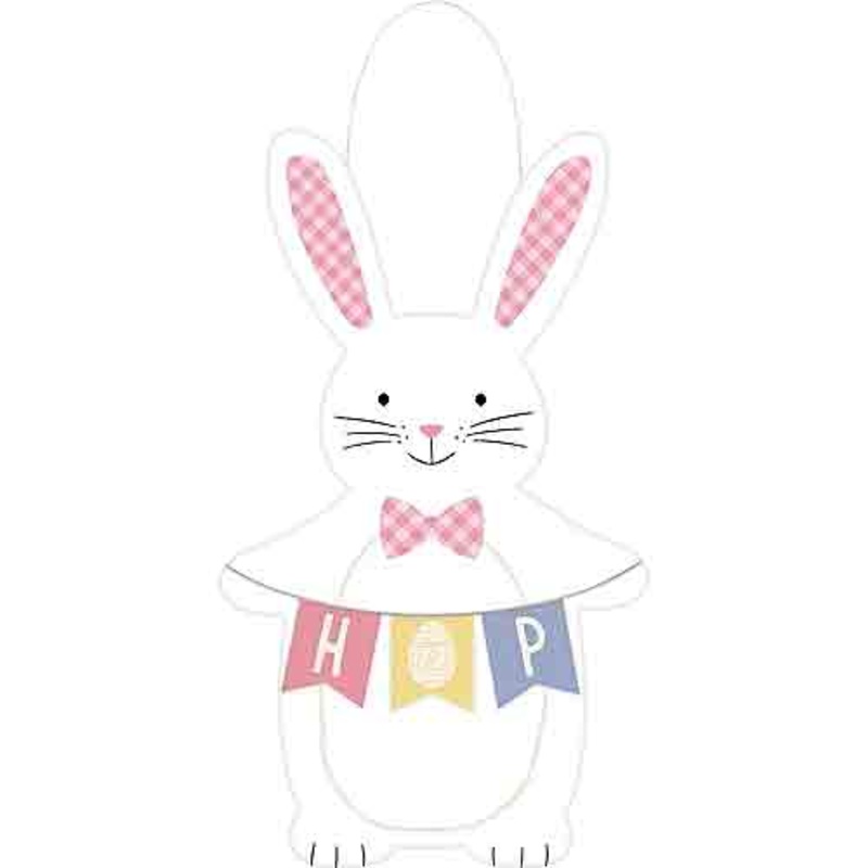 Pastel Bunny Easel Sign MDF w/ Twine Hanger