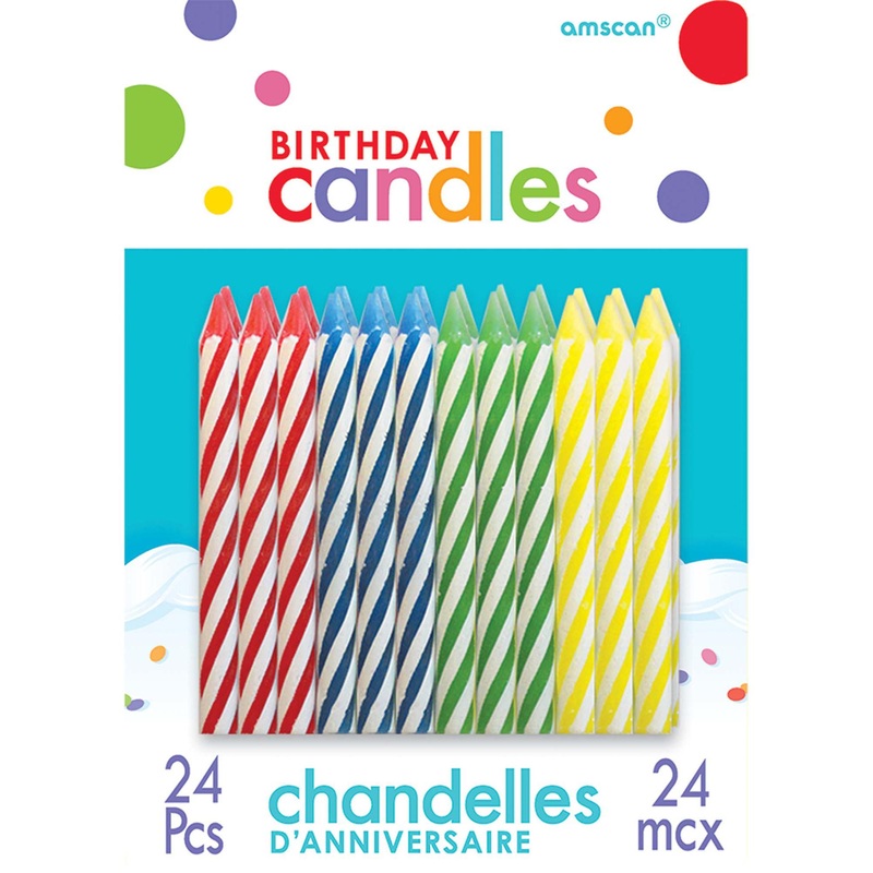 Primary Spiral Assorted Birthday Candles