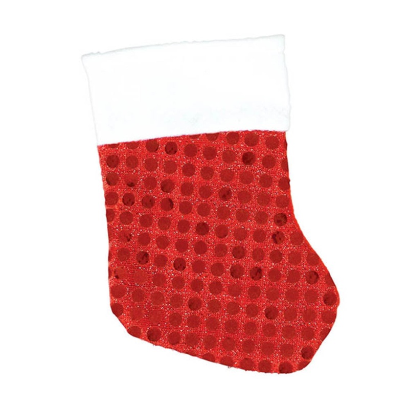 Red Mini Stockings 4.50in, 6pcs