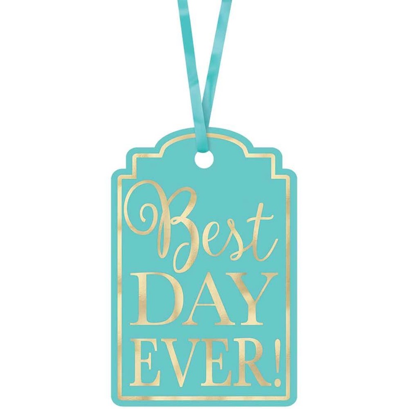 Robins Egg Blue Best Day Ever Tags 25pcs