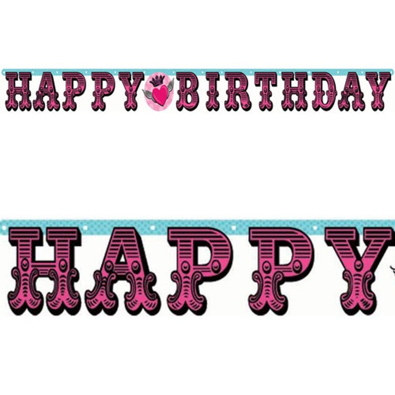 Rocker Girl Happy Birthday Letter Banner