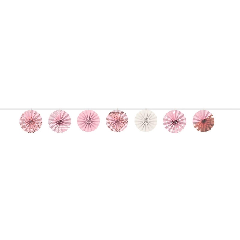 Rose Gold & Blush Mini Paper Fan Garland