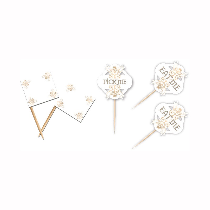 Rustic Wedding Food Signs 48pcs