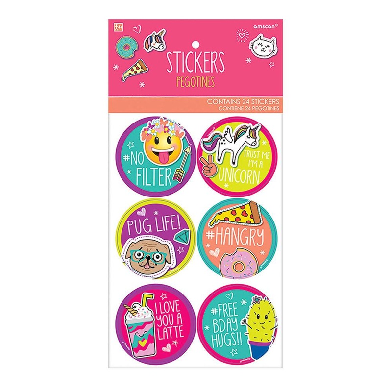 Selfie Celebration Stickers 24pcs