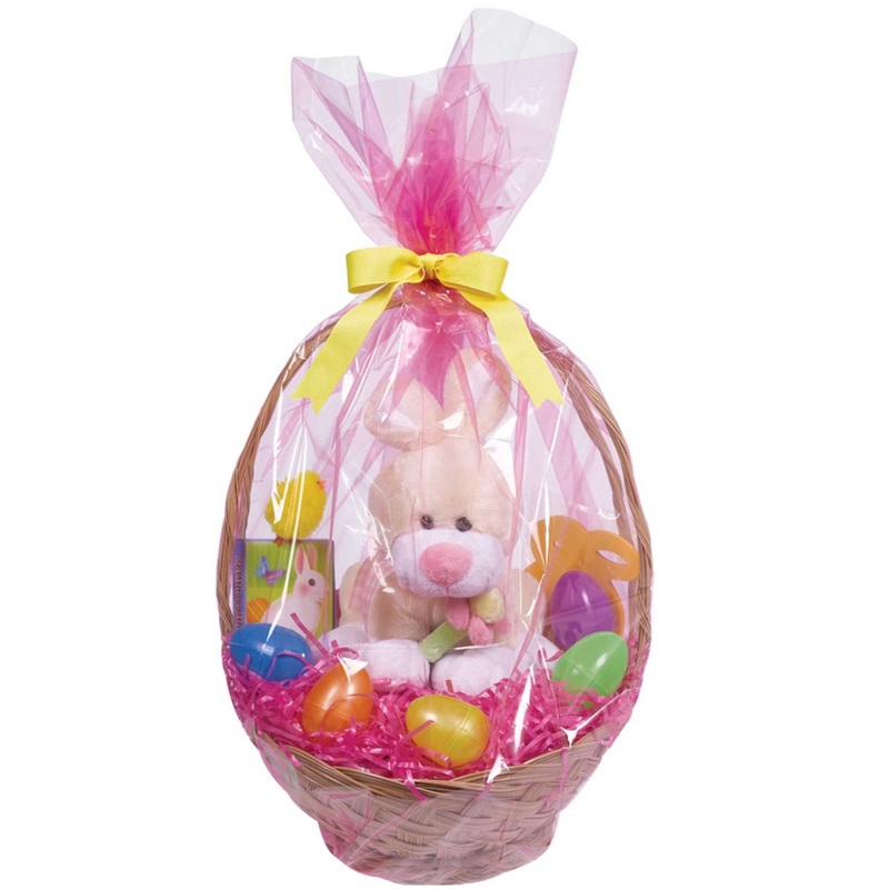 Solid Pink Basket Bag