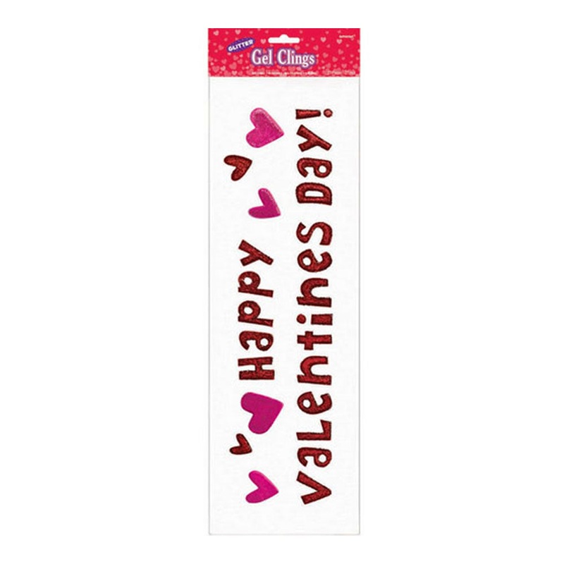 Valentine Glitter Gel Window Cling