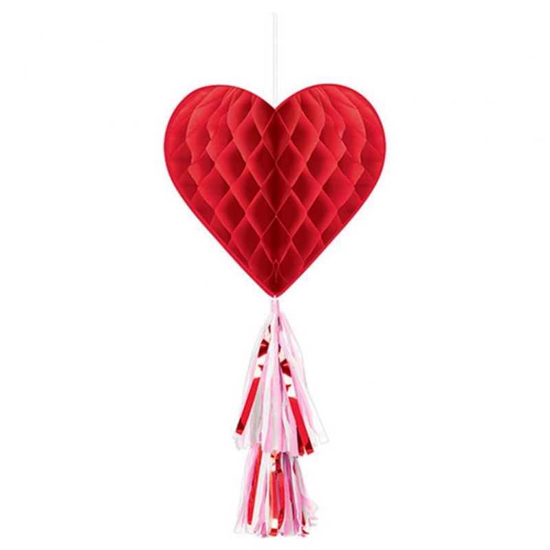 Valentines Day With Tail Honeycomb 22in