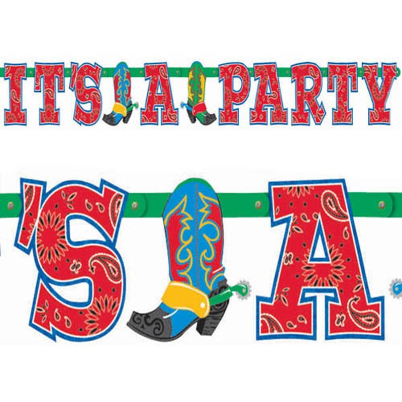 Western Illustrated Letter Banner