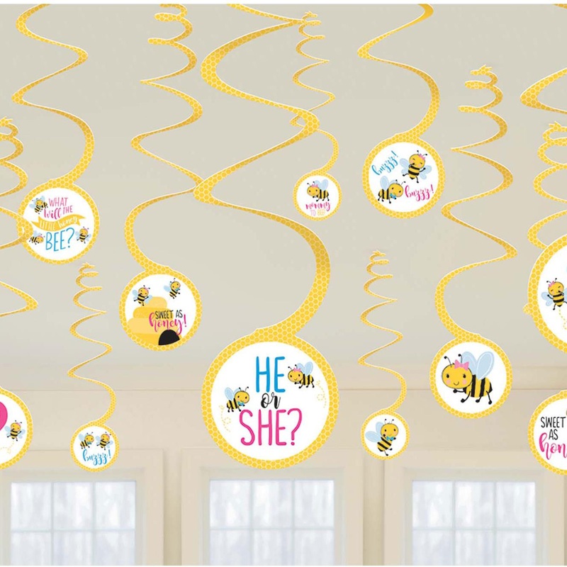 What Will It Bee? Swirl Decorations 12pcs