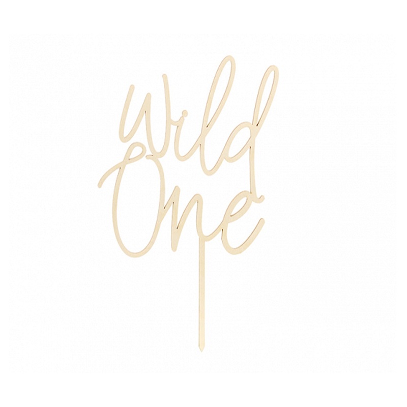 Wild One Wooden Cake Topper 22cm