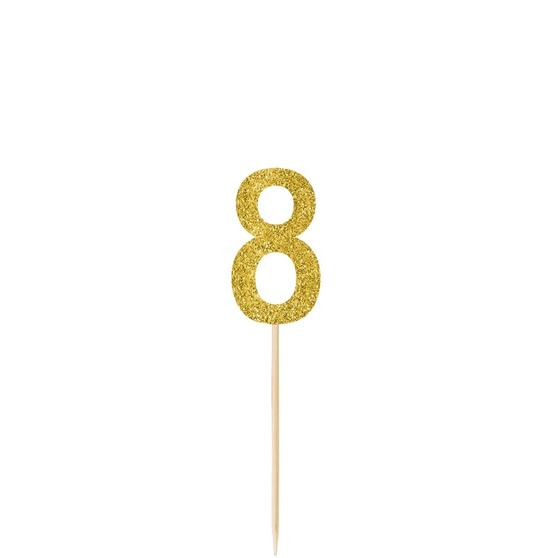 #8 Gold Small Glitter Pick