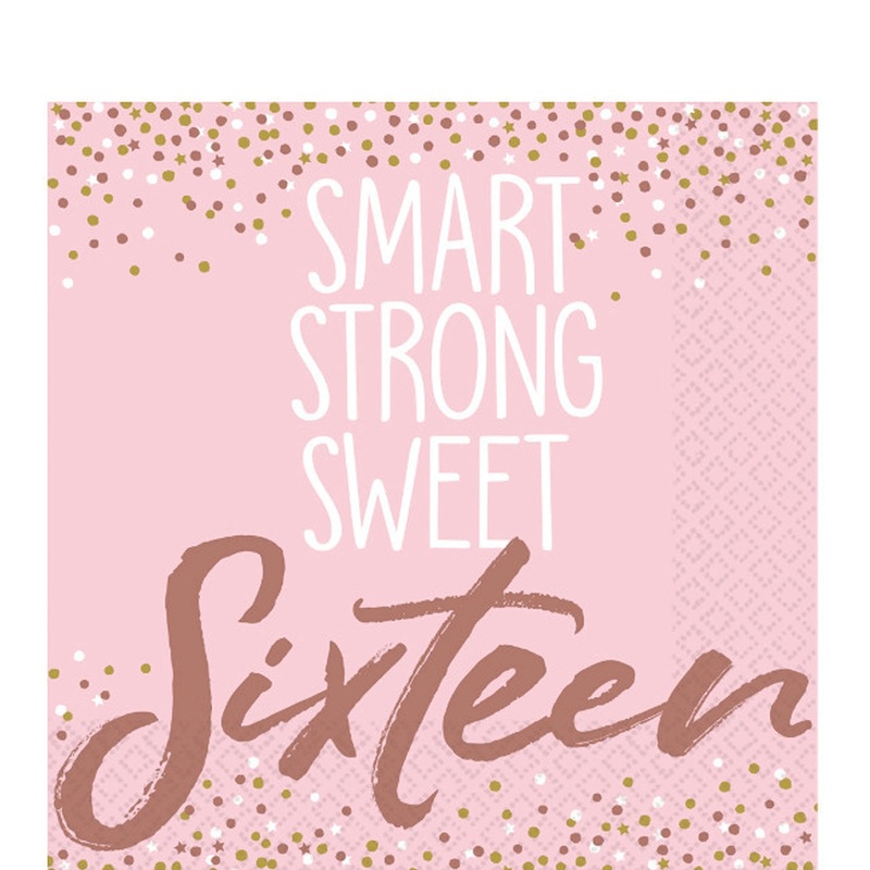 Sixteen Blush Beverage Napkins Lowcount 16pcs