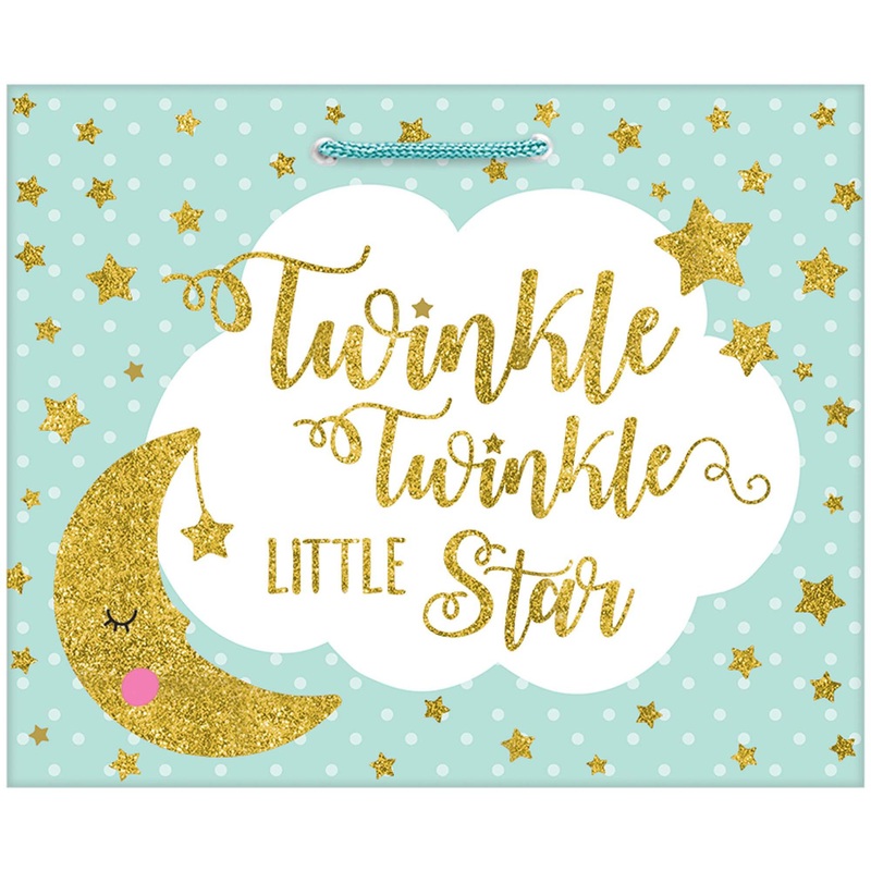 Twinkle Little Star With Glitter Large Vogue Gift Bag
