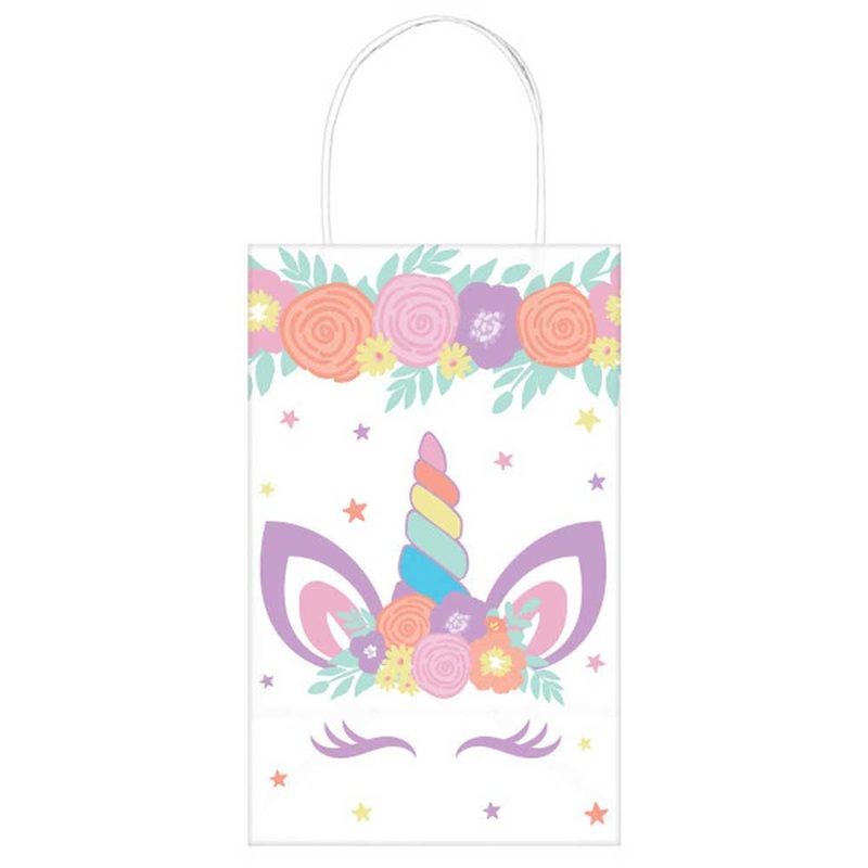 Unicorn Party Printed Paper Kraft Bags 8pcs