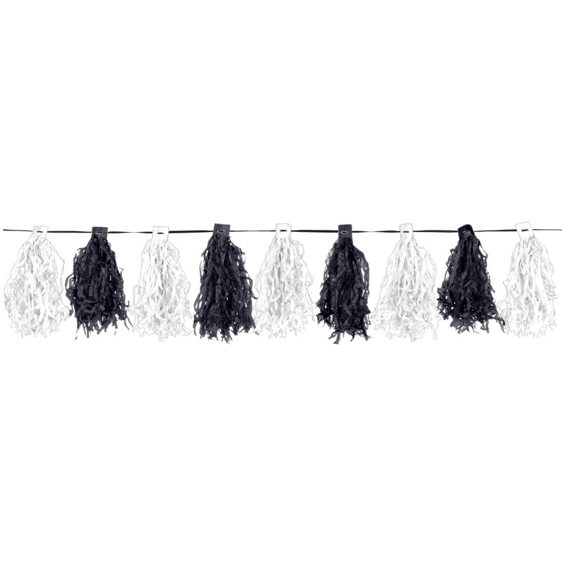 Black And White Garland Tassel