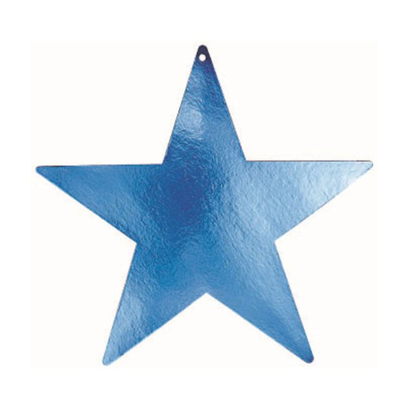 Blue Star Foil Cutout 15in