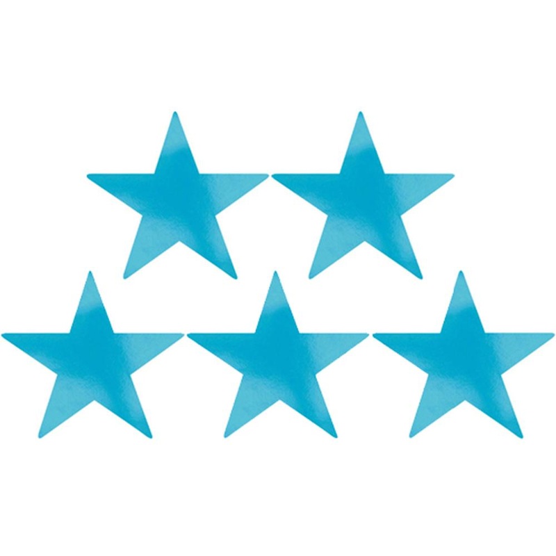 Caribbean Star Foil Cutout 9in, 5pcs