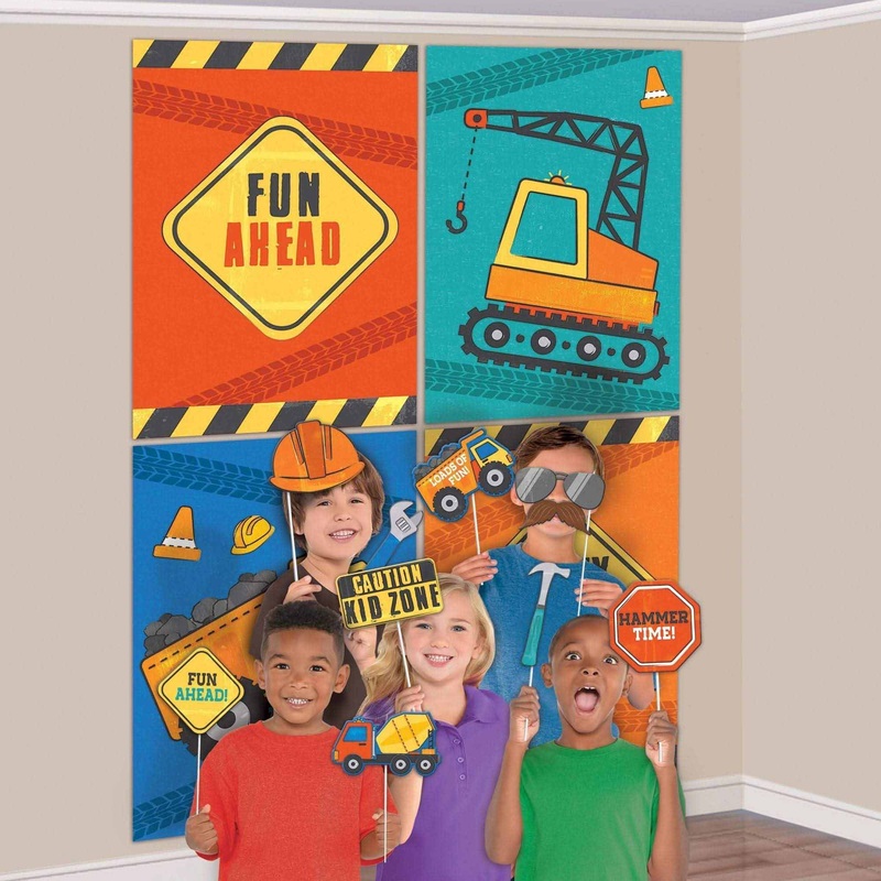 Construction Scene Setter with Props 12pcs
