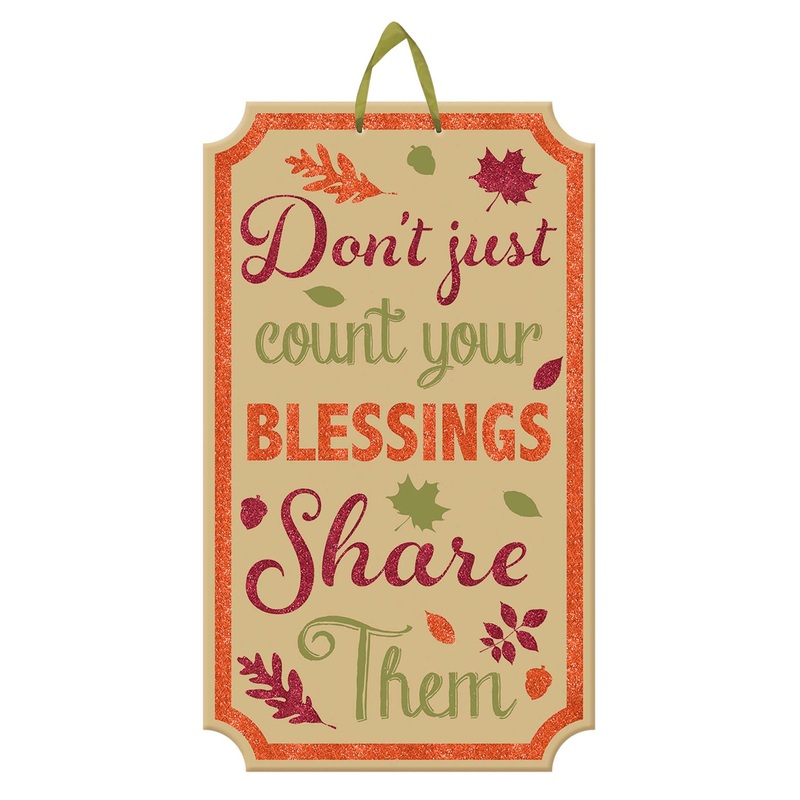Fall Words Large Glitter Sign