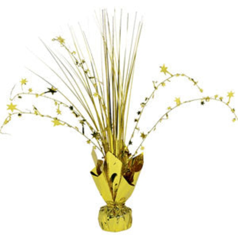 Gold Foil Spray Centerpiece 12in