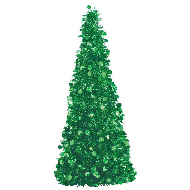 Green Tree Large Tinsel 18in