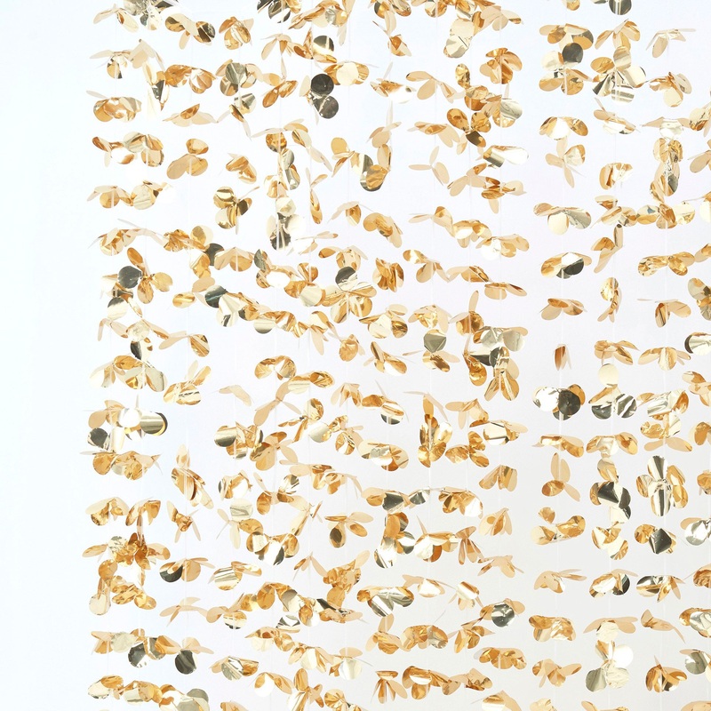 Pick & Mix Gold Backdrop Flower Curtain Decoration