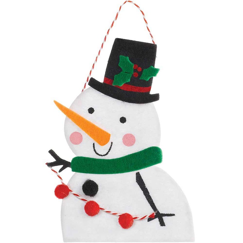 Snowman Felt Ornament 5.50in x 4in