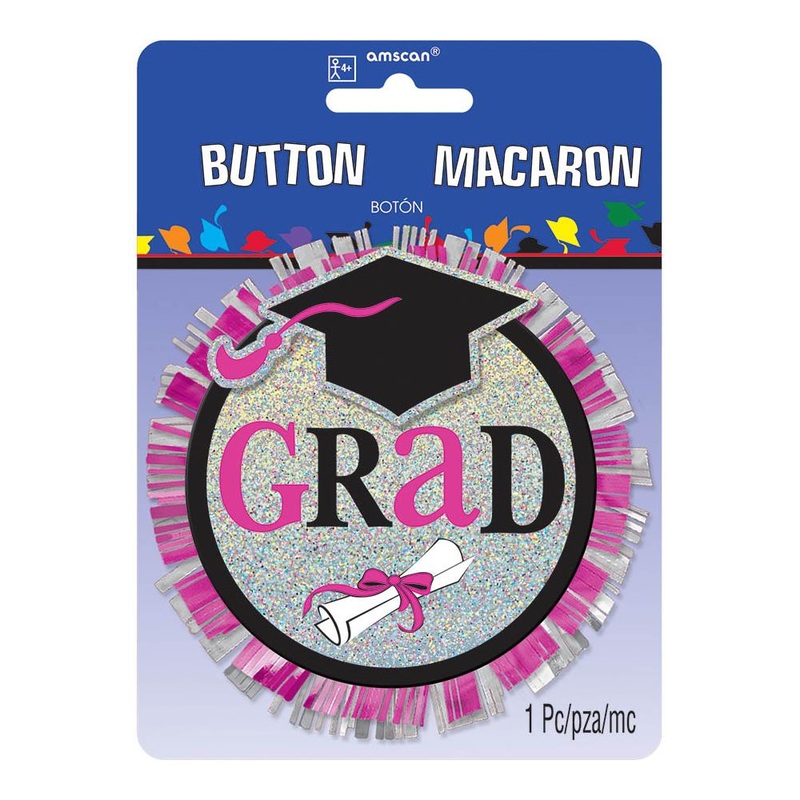 Sparkling Grad Big Button Fun